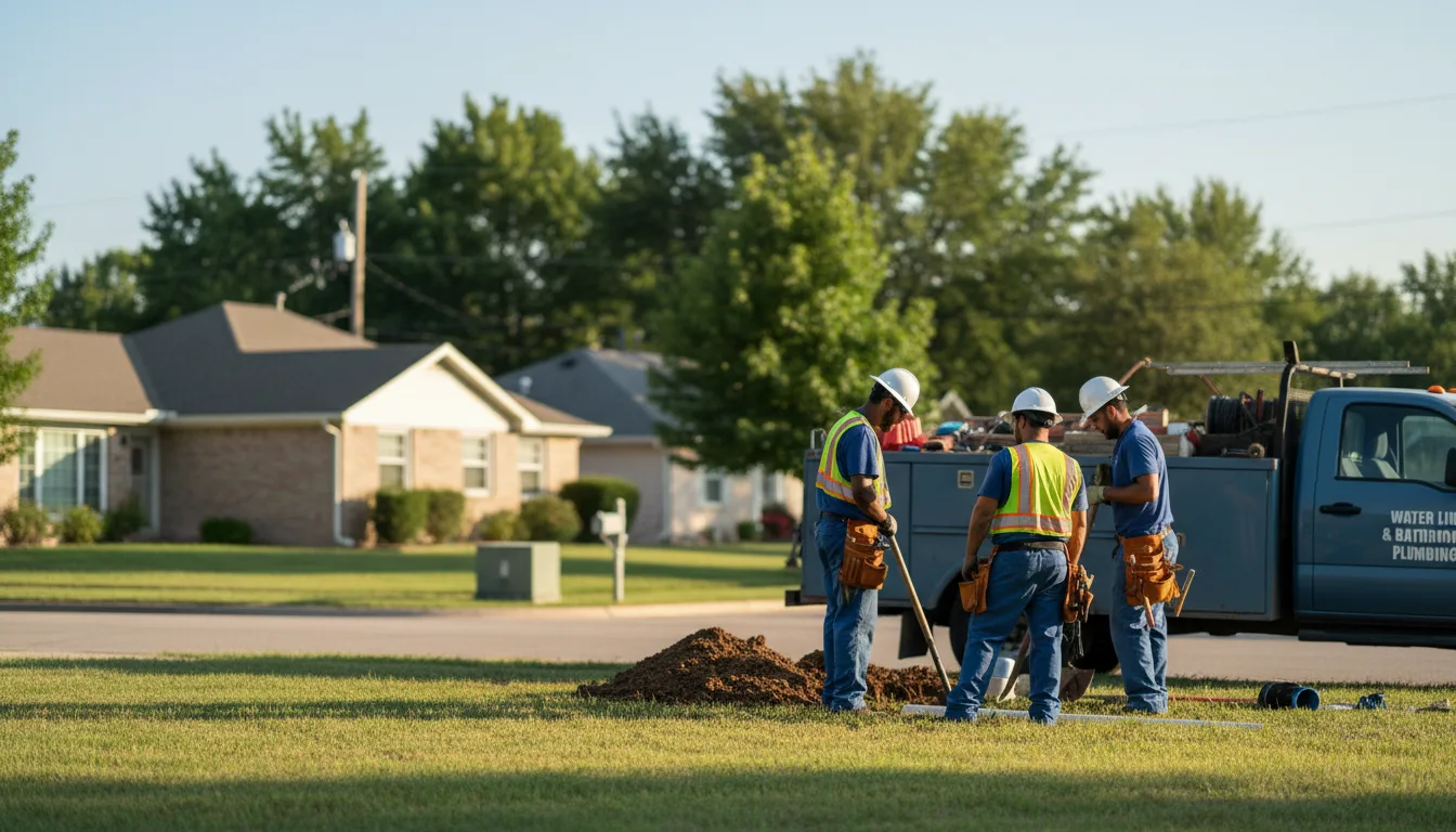Residential water line and bathroom plumbing service in Parkdale, AR